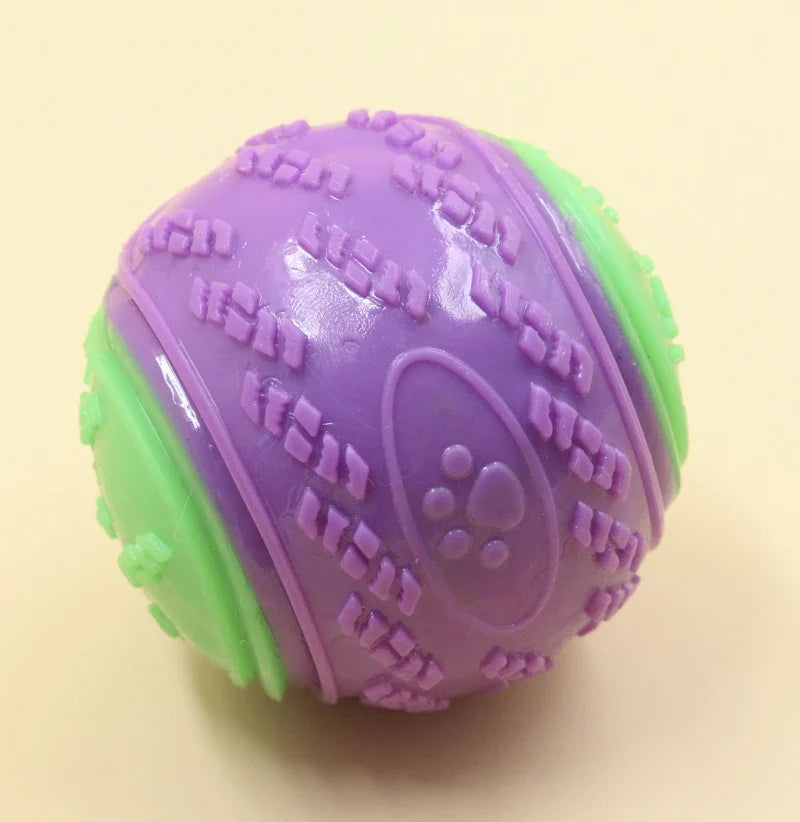 Dogs  Interactive Toys Soft TPR Toys for Dog Pet Teeth Cleaning Bite Resistance Squeaky Dog Ball Toy